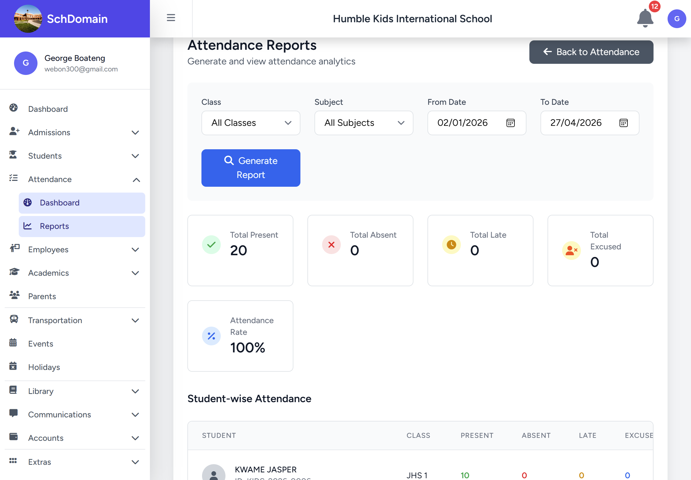 Attendance